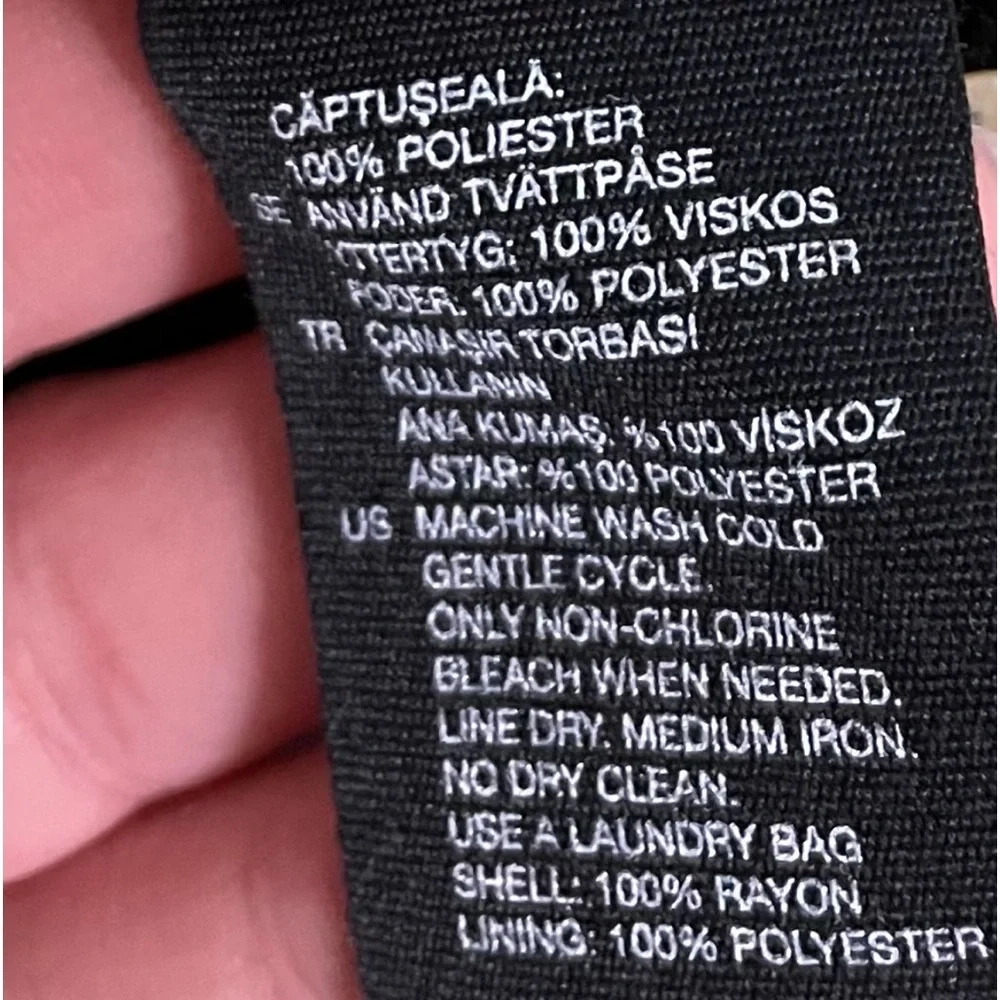 & Other Stories Midi Dress/ Size 2/ Black and Yellow Print - Picture 4 of 4